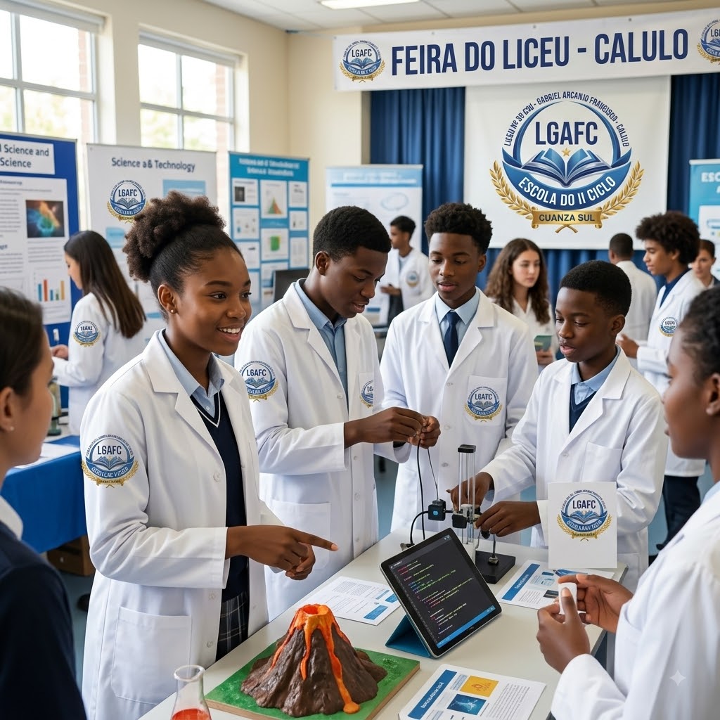 Alunos africanos estudando
